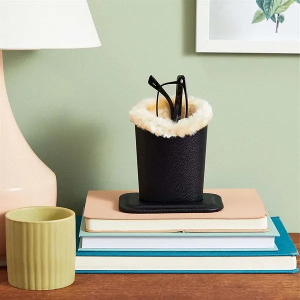 PU Leather Eyeglass Holder Stands with Soft Plush Lining