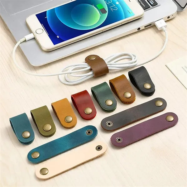 Leather Cord Organizer Cable Straps