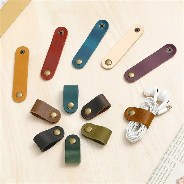Leather Cord Organizer Cable Straps