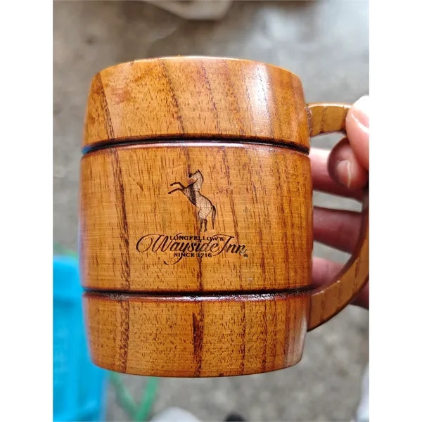 11 oz Wooden Beer Mug Best Wood Drinking Coffee Cup