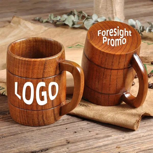 11 oz Wooden Beer Mug Best Wood Drinking Coffee Cup
