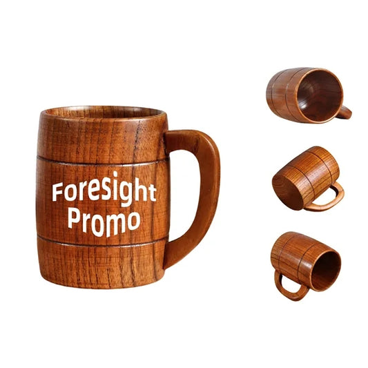 11 oz Wooden Beer Mug Best Wood Drinking Coffee Cup