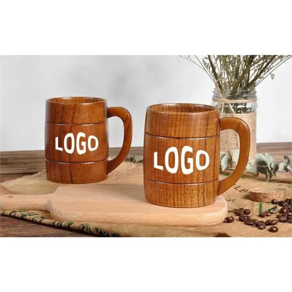 11 oz Wooden Beer Mug Best Wood Drinking Coffee Cup