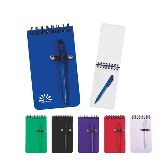 Mini Pocket Size Spiral Jotter With Blank Pager And Pen