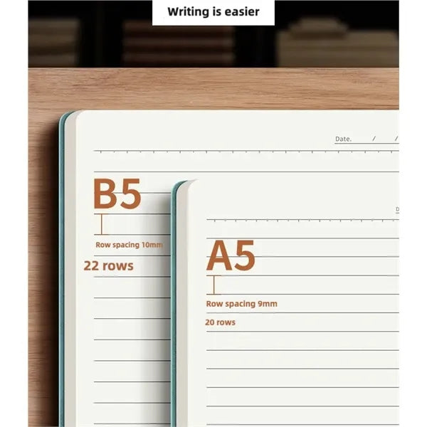PU Leather Notebook with Pen Holder - A5 Daily Journal