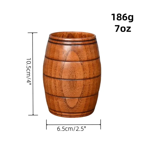 7oz Wooden Mug Eco-friendly Wood Drinking Coffee Cup