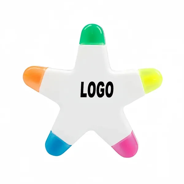 Star Shaped Highlighters With 5 Colors