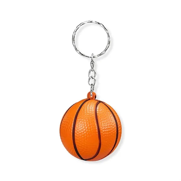 Foam Squeeze Stimulated Basketball Key Chain