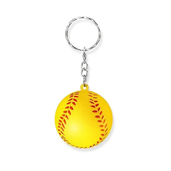 Foam Squeeze Stimulated Basketball Key Chain