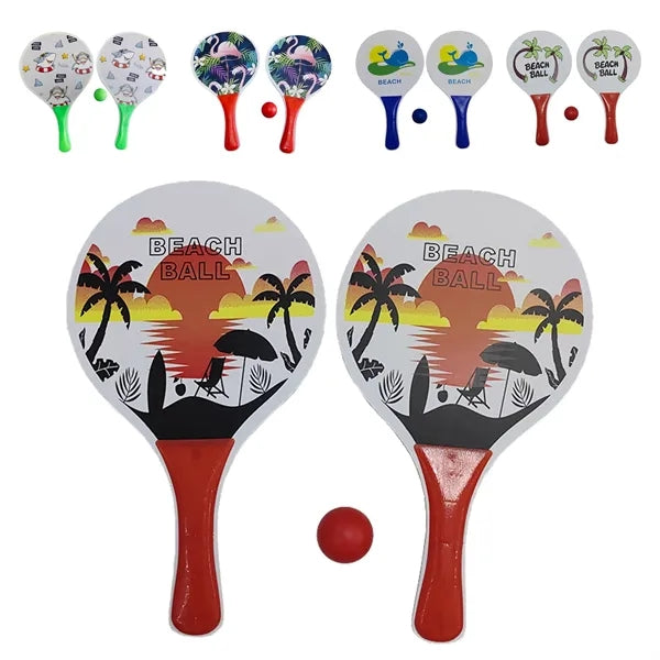 Wood Badminton Paddle Beach Racket