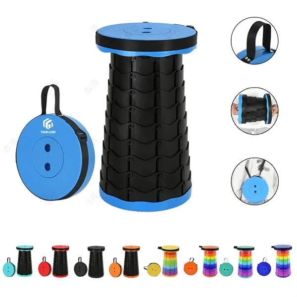 Outdoor camping portable folding ultralight telescopic stool