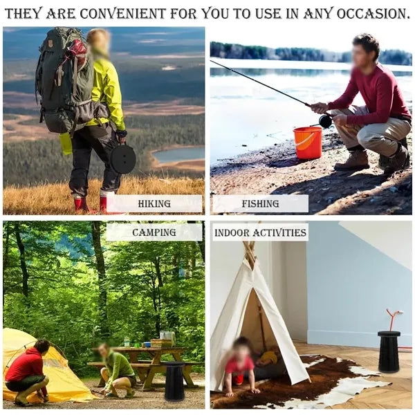 Outdoor camping portable folding ultralight telescopic stool