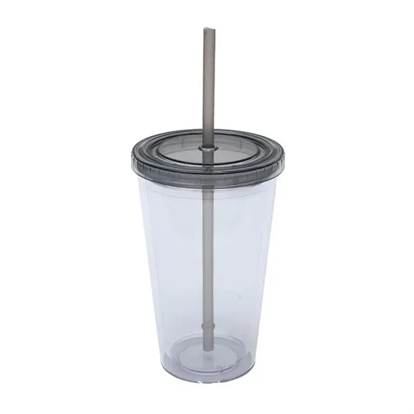 16oz Double Wall Insulated Tumbler Cup Transparent Durable