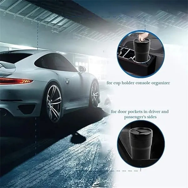 Car Trash Can with Lid Leakproof Compact Vehicle Organizer