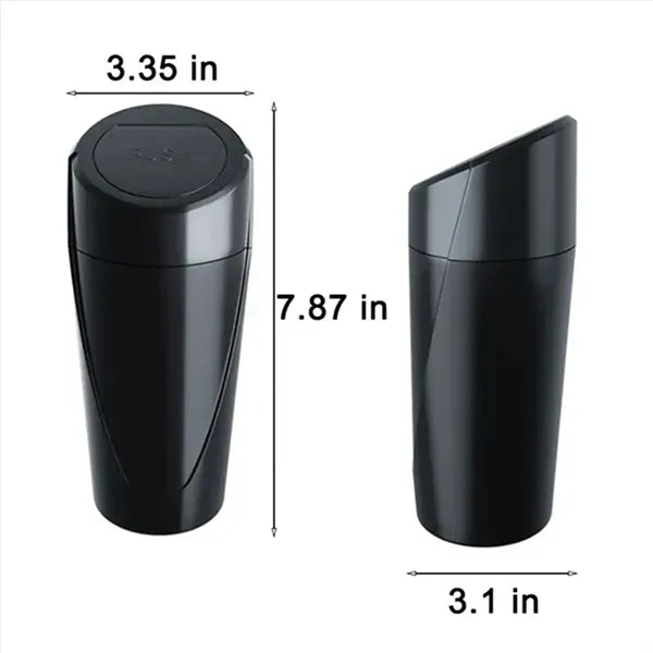 Portable Car Trash Can with Lid & Leakproof Design