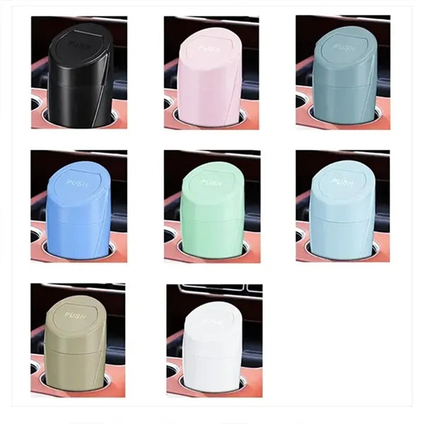 Portable Car Trash Can with Lid & Leakproof Design