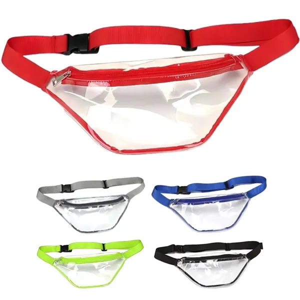 PVC Clear Waterproof Waist Chest Bag for Stadium & Beach