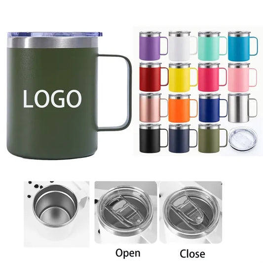 12oz Stainless Steel Thermos Cup With Handle