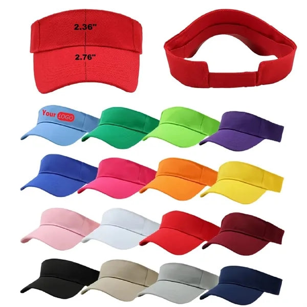 Unisex Empty Top Polyester Sun Visor Hat For Beach Baseball