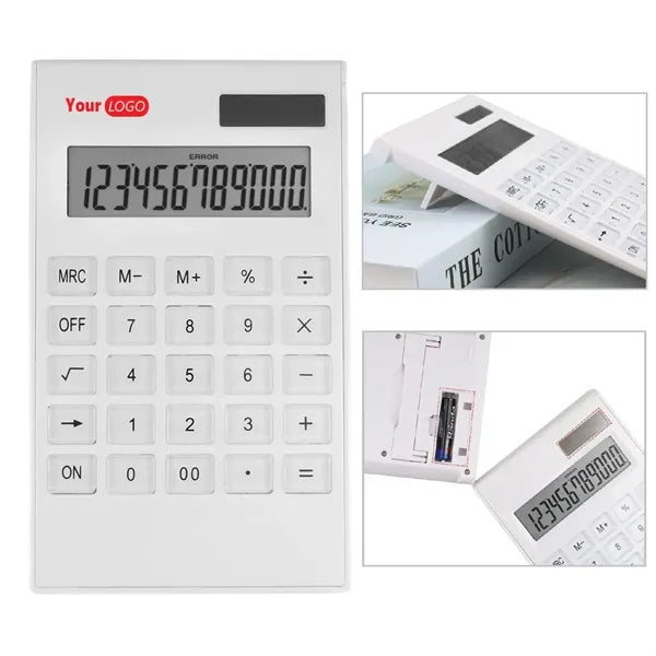 12 Digit Display Solar And Battery Power Desktop Calculator