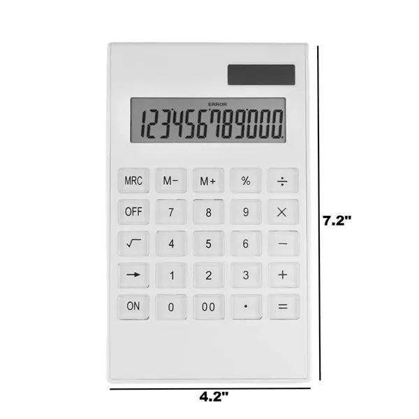 12 Digit Display Solar And Battery Power Desktop Calculator