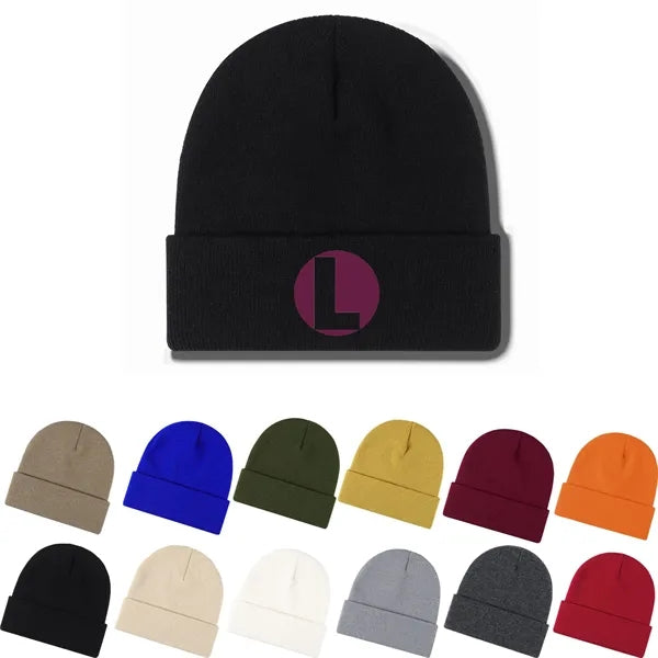 Winter Knitted Cuffed Skull Cap