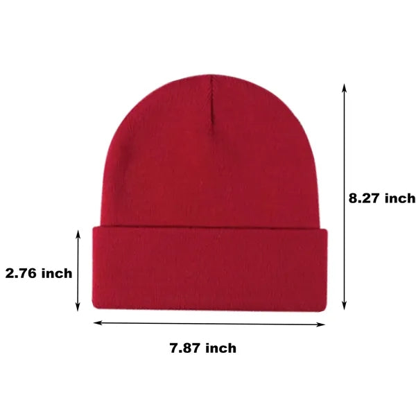 Winter Knitted Cuffed Skull Cap