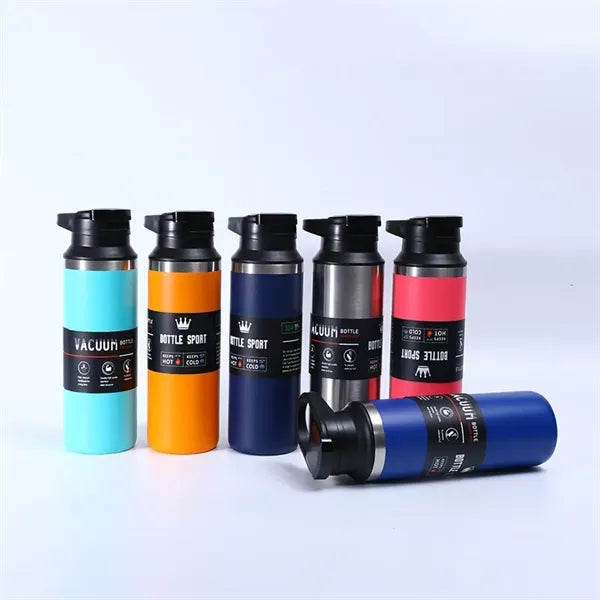 500ml Insulated Vacuum Water Bottle with Flip Lid