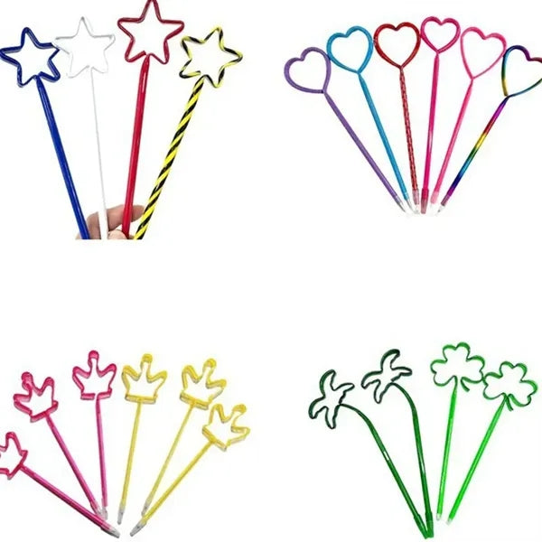 Novelty PET Plastic Heart Shaped Ballpoint Pens
