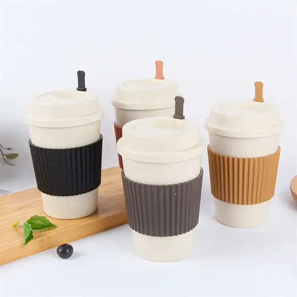 16 OZ. Wheat Coffee Cups with Lids