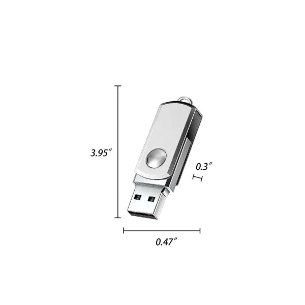 4 GB Metal USB Flash Drive With Keychain