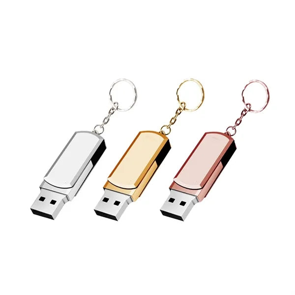 4 GB Metal USB Flash Drive With Keychain