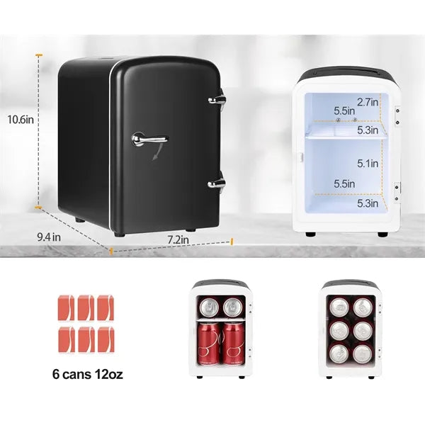 4L Mini Fridge Freezer