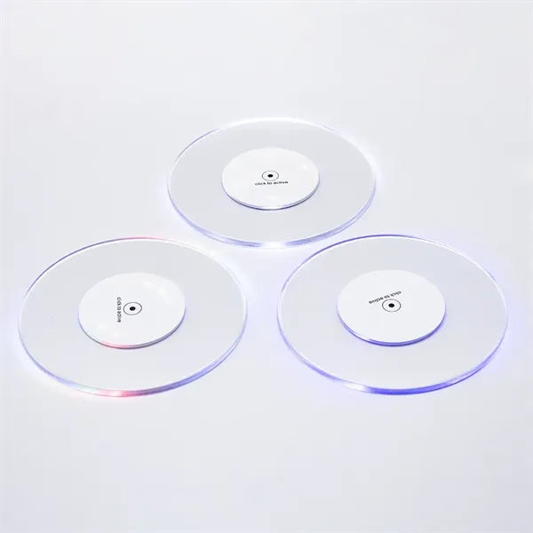 Colorful LED Coasters for Drinks