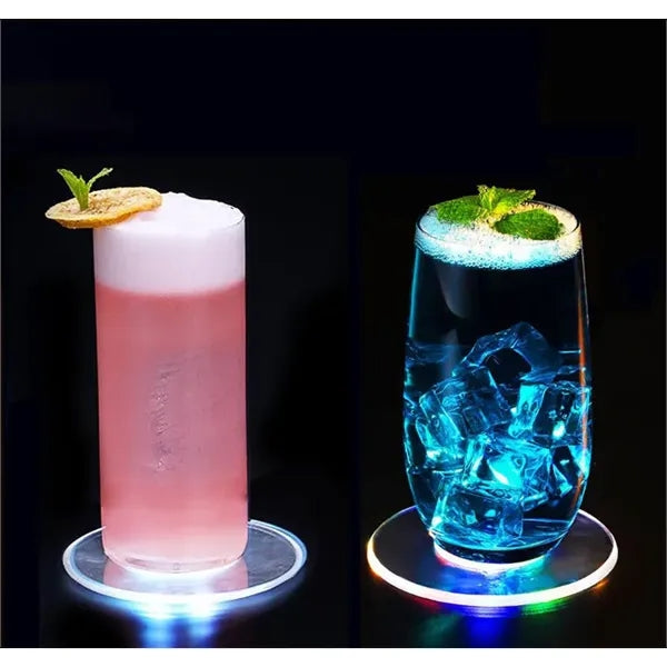 Colorful LED Coasters for Drinks