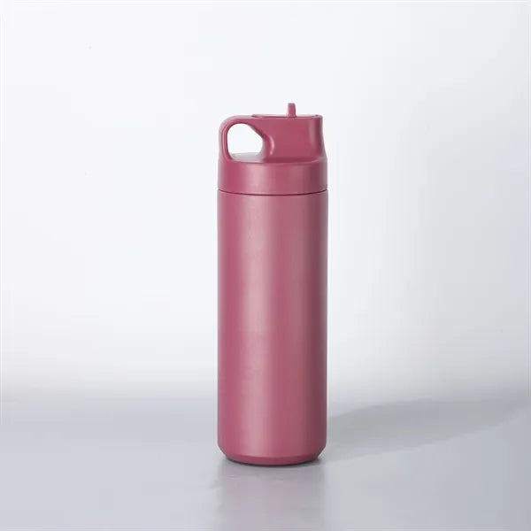 500ml Vacuum Stainless Steel Water Tumbler with Straw