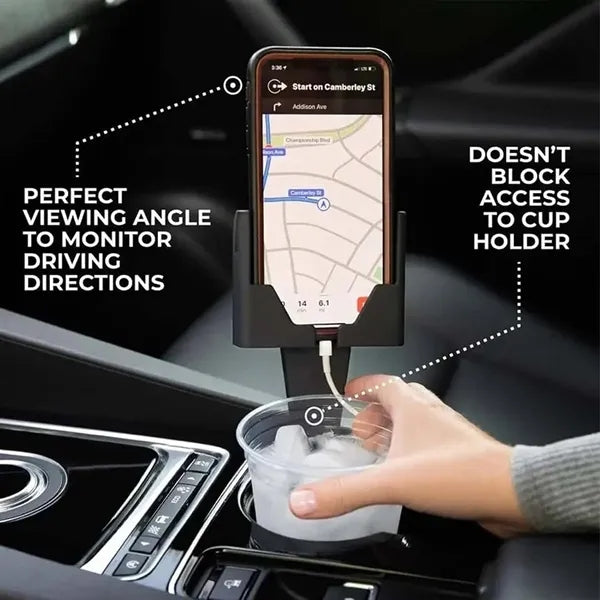 Durable Portable 2 in 1 Drink & Smartphone Holder for Car
