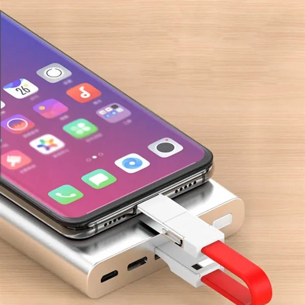 3in1 Travel Fast Charge Lightning USB Cable Keychain