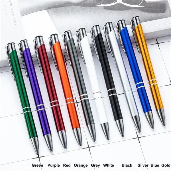 Metal press ballpoint pen