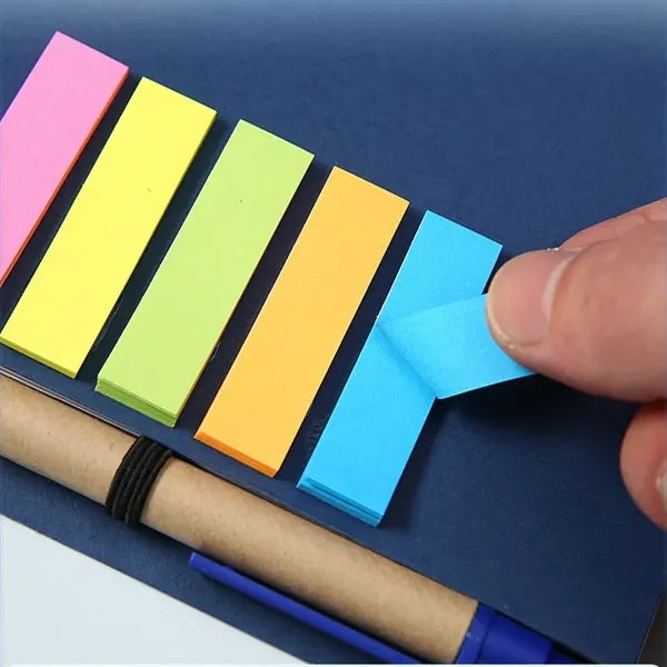 Spiral Notebook Kraft Paper Cover with Pen and Sticky Notes