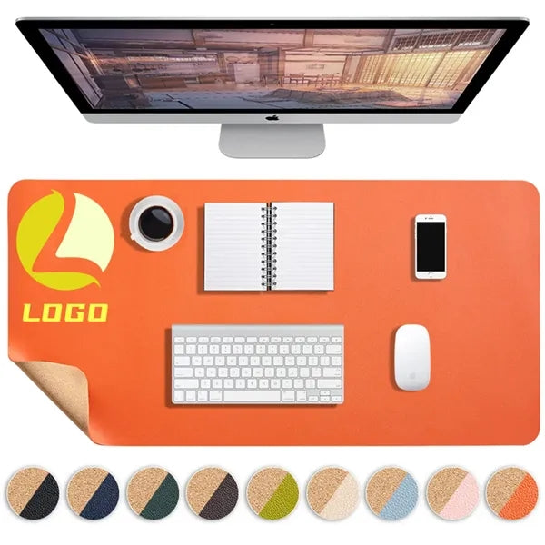 Branded Eco-Friendly Cork PU Leather Mouse Pad