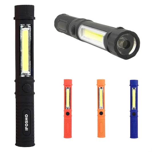 LED Pen Light Inspection Flashlight w/ Magnetic and Clip