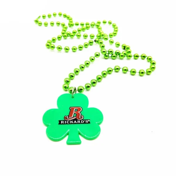 33" Mardi Gras Beads Necklace With Medallion