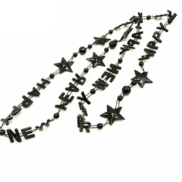 33" Mardi Gras Beads Necklace With Medallion