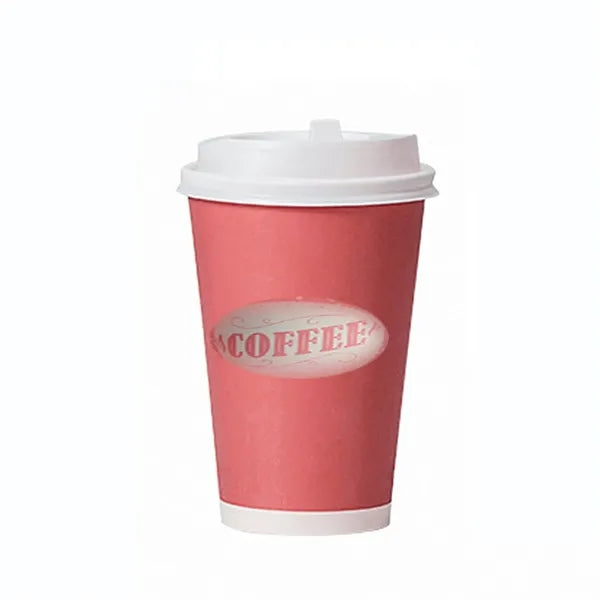 16Oz Double wall Full Color Disposable Coffee Cups with Lids