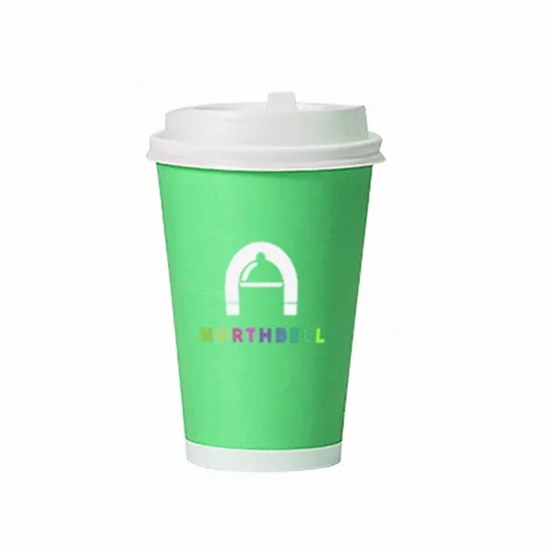 16Oz Double wall Full Color Disposable Coffee Cups with Lids