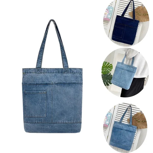 Denim Shoulder Bag for Women Hobo Totebag