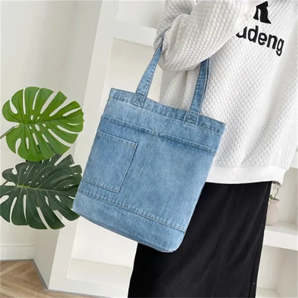 Denim Shoulder Bag for Women Hobo Totebag