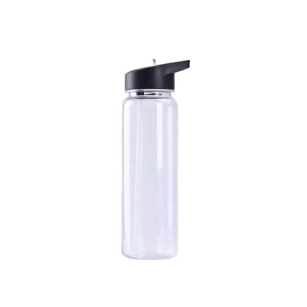 Sport Portable Clear Water Bottle With Flip Straw