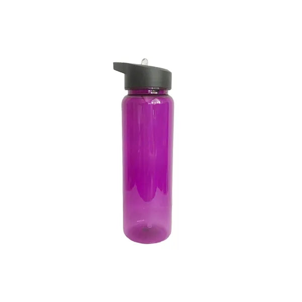 Sport Portable Clear Water Bottle With Flip Straw